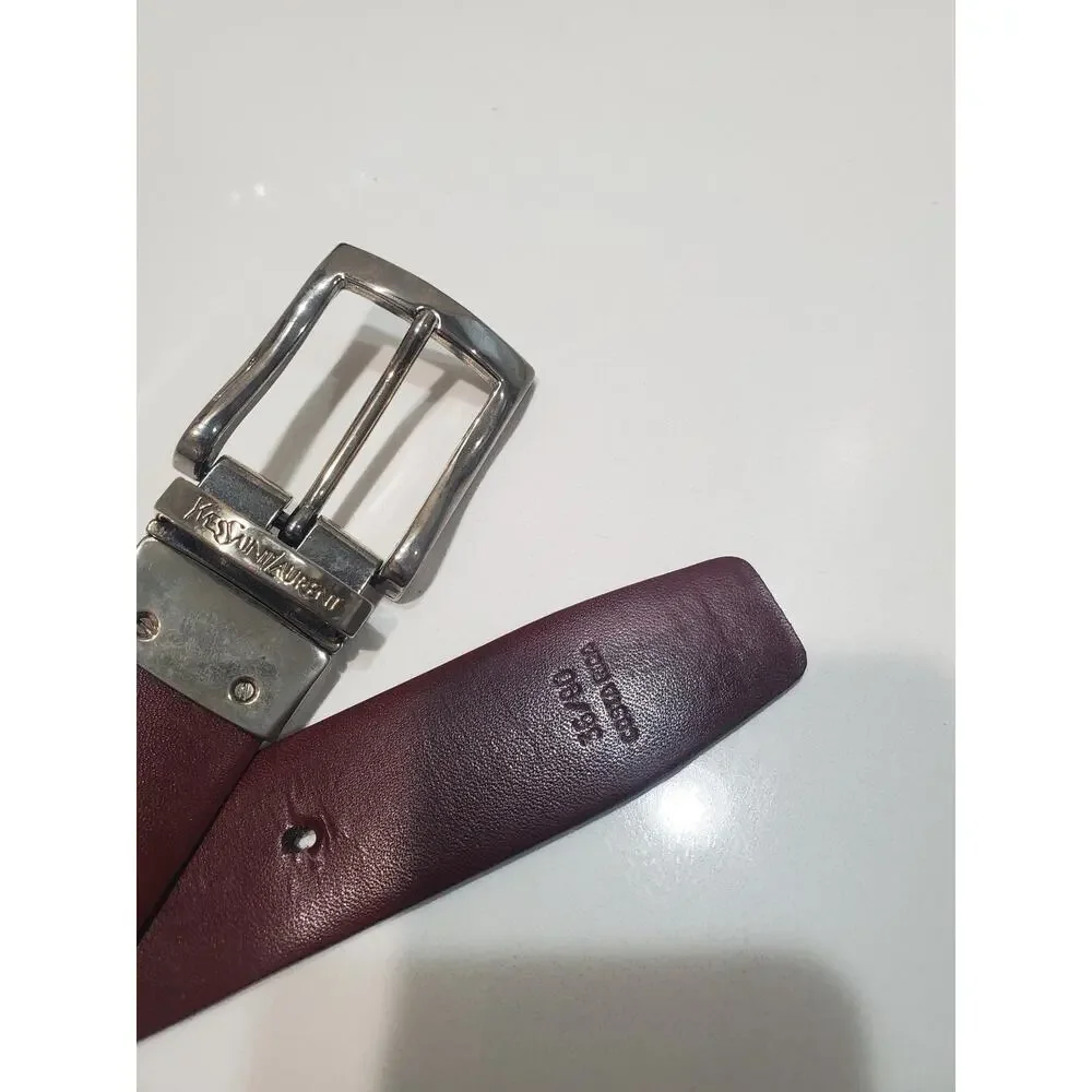 Vintage Yves Saint Laurent Reversible Leather Belt size 36